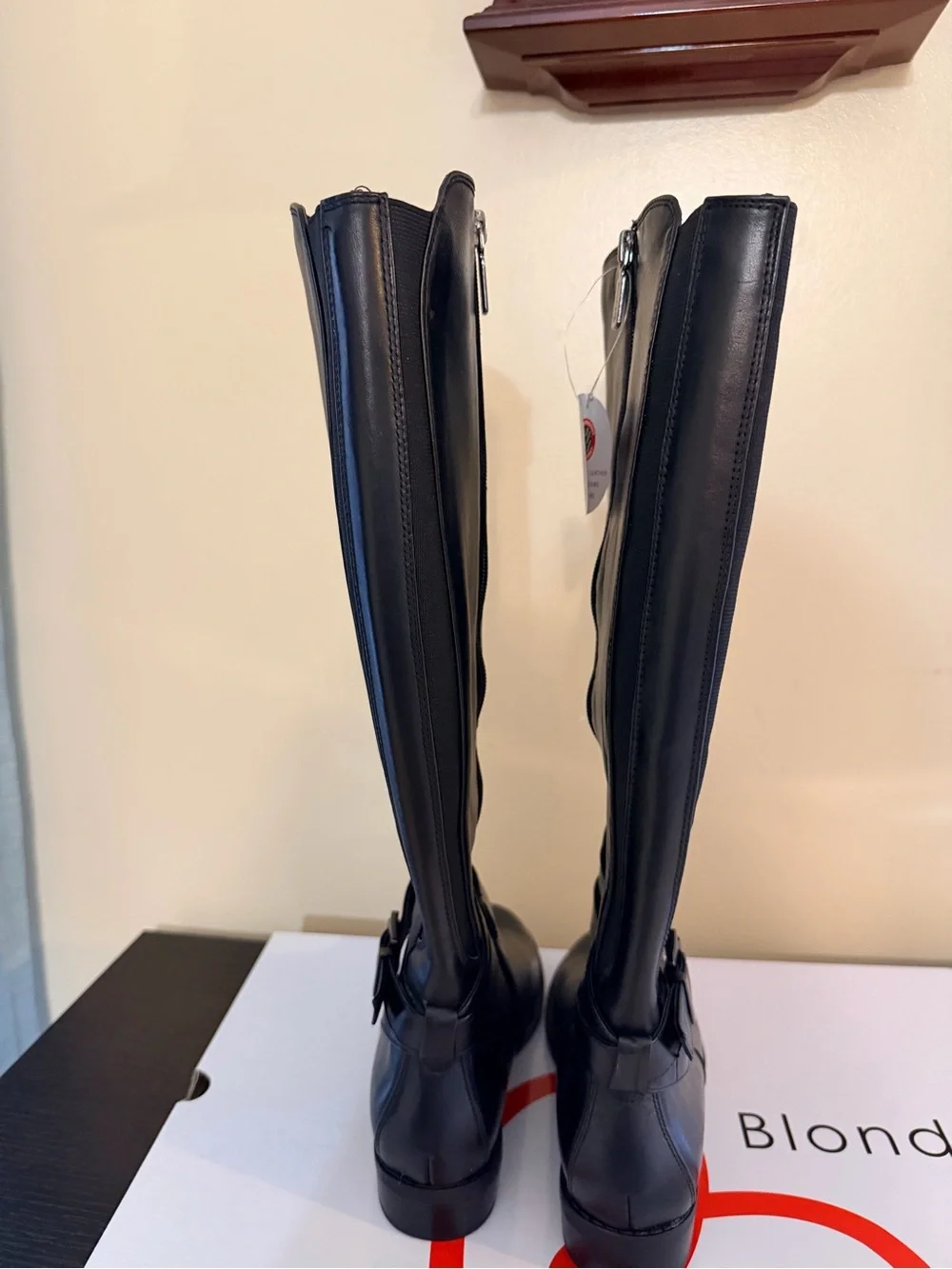 Blondo Black Over-the-Knee Buckle Riding Boots